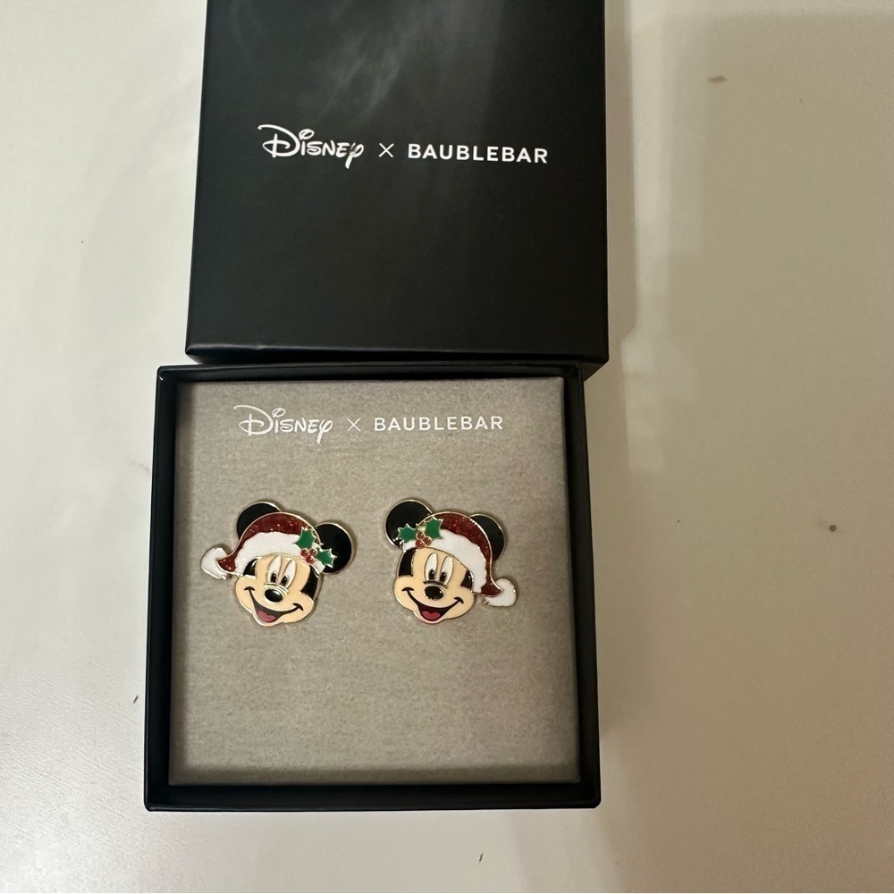 Disney x Baublebar Mickey Mouse Disney Santa Earrings - Picture 7 of 7